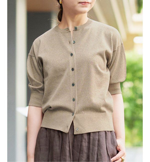 IENA「《追加2》LEVITAクルーカーディガン」|カーディガン|