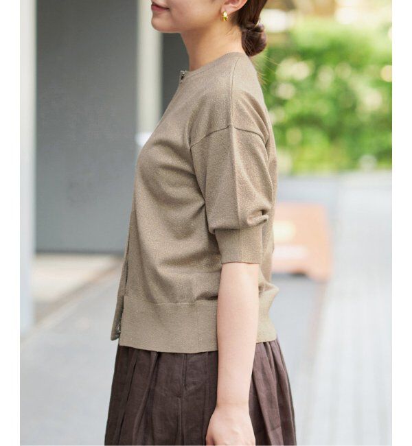 IENA「《追加2》LEVITAクルーカーディガン」|カーディガン|