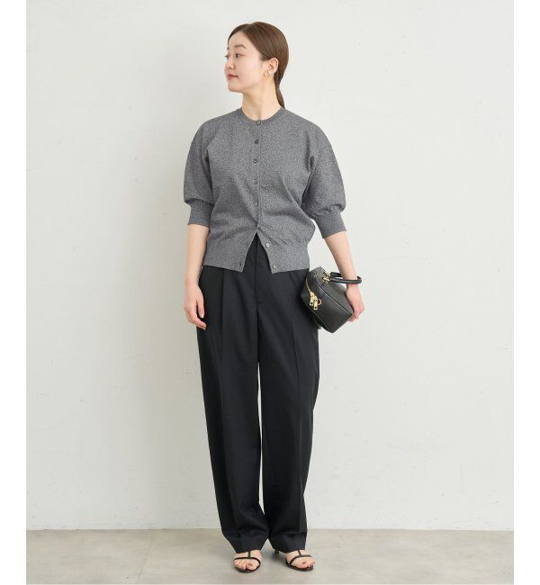 IENA「《追加2》LEVITAクルーカーディガン」|カーディガン|