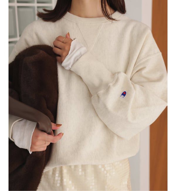 SLOBE IENA「《追加2》Champion/チャンピオン SLOBE別注 無地ガゼットスウェット」|スウェット・ジャージ|