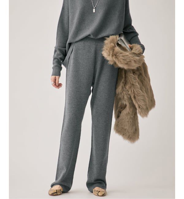 VERMEIL par iena「ミラノリブ パンツ」|その他|グレー