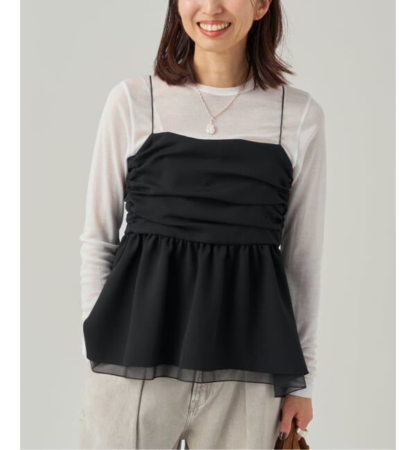 VERMEIL par iena「《予約》Tiered キャミトップ」|キャミソール|ブラック