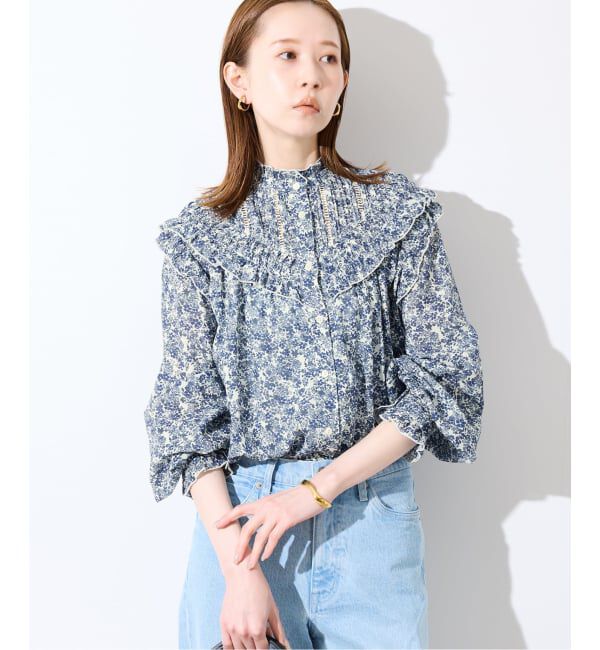 SLOBE IENA「《WEB限定/予約》フリルピンタックブラウス」|シャツ・ブラウス|