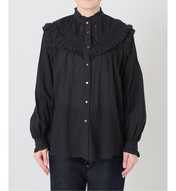 SLOBE IENA「《WEB限定/予約》フリルピンタックブラウス」|シャツ・ブラウス|