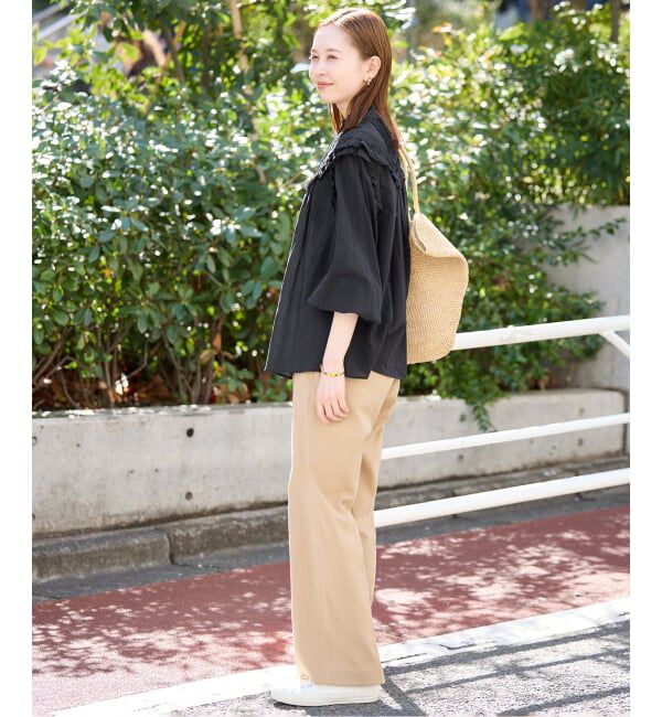 SLOBE IENA「《WEB限定/予約》フリルピンタックブラウス」|シャツ・ブラウス|