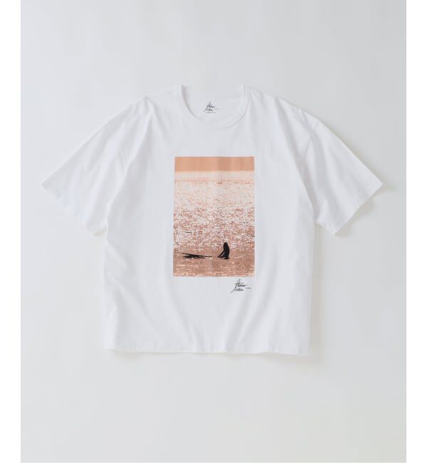 EDIFICE「《予約》THOMAS LODIN(トーマス ロディン) 別注 フォト プリント Tシャツ」|Tシャツ・カットソー|ベージュ