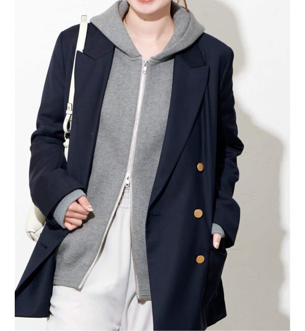 JOURNAL STANDARD「《追加2》ダブルニットフーディ」|カーディガン|