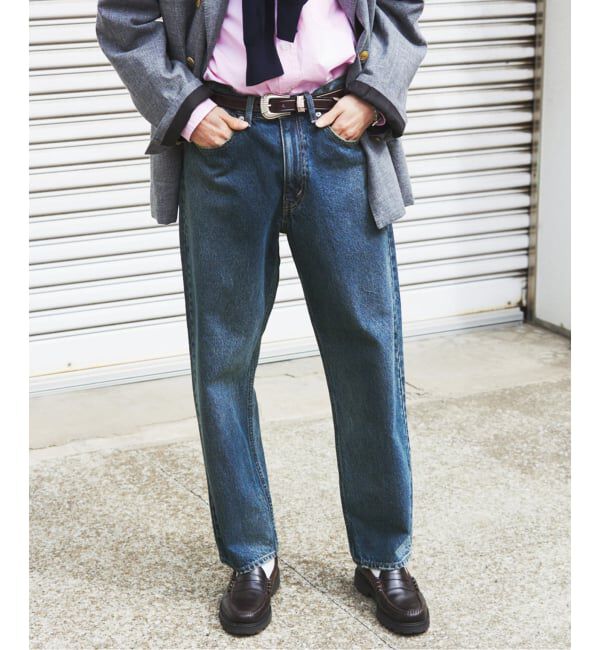 JOURNAL STANDARD「ストレート デニム パンツ LOT200」|デニム|ネイビー B