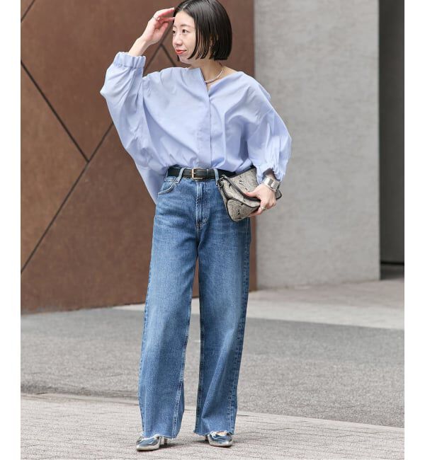 journal standard L'essage「《追加予約》オーガンジーニュアンスノーカラーシャツ」|シャツ・ブラウス|