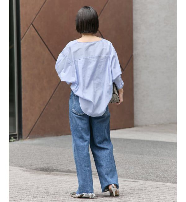 journal standard L'essage「《追加予約》オーガンジーニュアンスノーカラーシャツ」|シャツ・ブラウス|