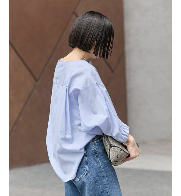 journal standard L'essage「《追加予約》オーガンジーニュアンスノーカラーシャツ」|シャツ・ブラウス|