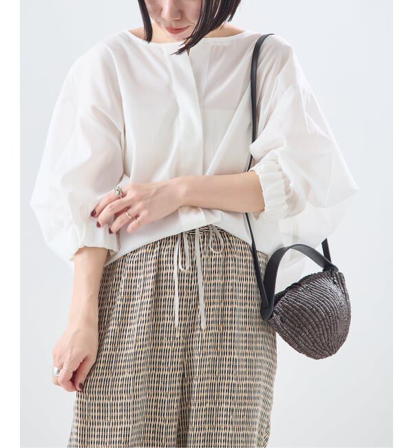 journal standard L'essage「《追加予約》オーガンジーニュアンスノーカラーシャツ」|シャツ・ブラウス|ホワイト