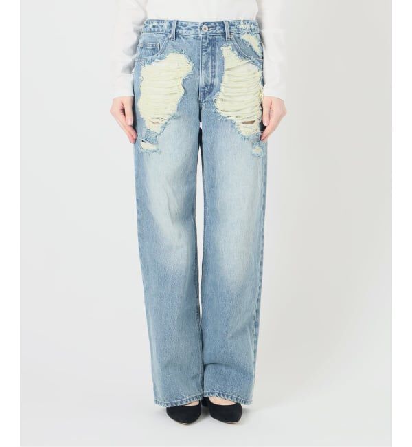 Oriens JOURNAL STANDARD「《予約》ブロークンダメージデニムパンツ」|デニム|