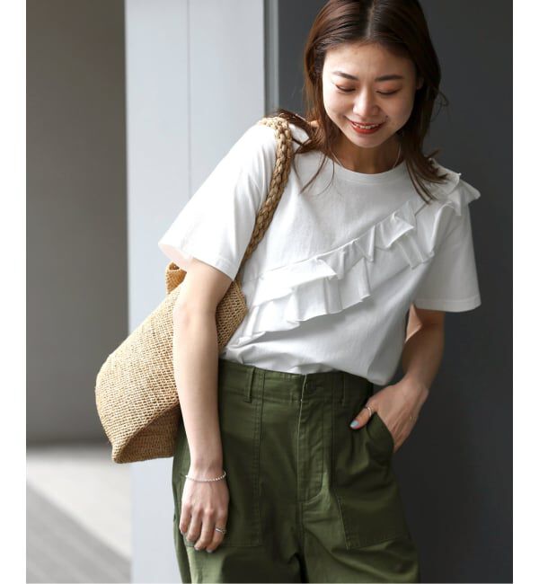 JOURNAL STANDARD relume「《WEB限定追加予約》アシンメトリーフリルTEE」|Tシャツ・カットソー|