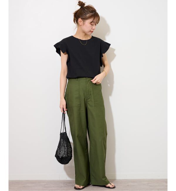 JOURNAL STANDARD relume「《WEB限定追加予約》フリルスリーブTシャツ」|Tシャツ・カットソー|