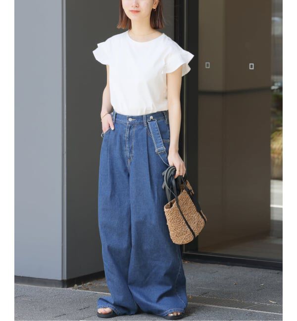 JOURNAL STANDARD relume「《WEB限定追加予約》フリルスリーブTシャツ」|Tシャツ・カットソー|