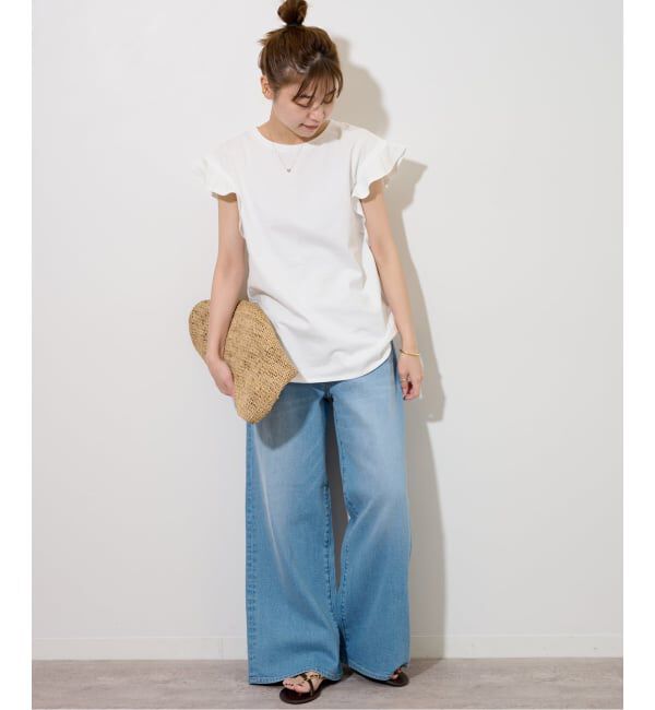JOURNAL STANDARD relume「《WEB限定追加予約》フリルスリーブTシャツ」|Tシャツ・カットソー|