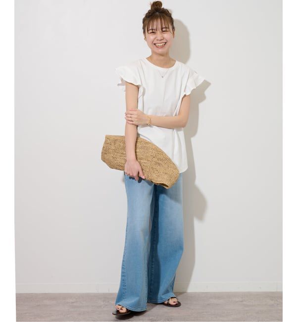 JOURNAL STANDARD relume「《WEB限定追加予約》フリルスリーブTシャツ」|Tシャツ・カットソー|