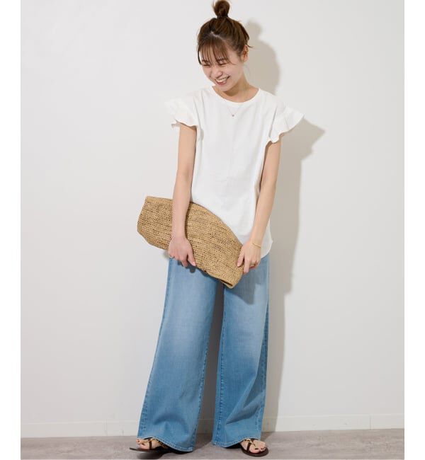 JOURNAL STANDARD relume「《WEB限定追加予約》フリルスリーブTシャツ」|Tシャツ・カットソー|