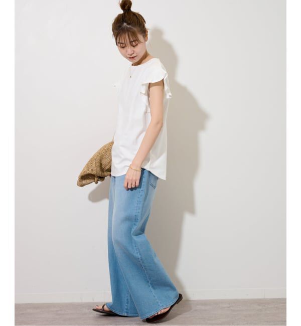 JOURNAL STANDARD relume「《WEB限定追加予約》フリルスリーブTシャツ」|Tシャツ・カットソー|