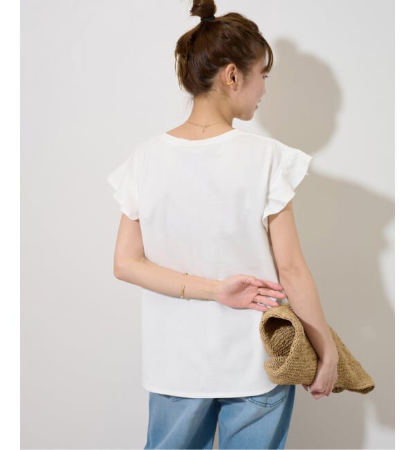 JOURNAL STANDARD relume「《WEB限定追加予約》フリルスリーブTシャツ」|Tシャツ・カットソー|