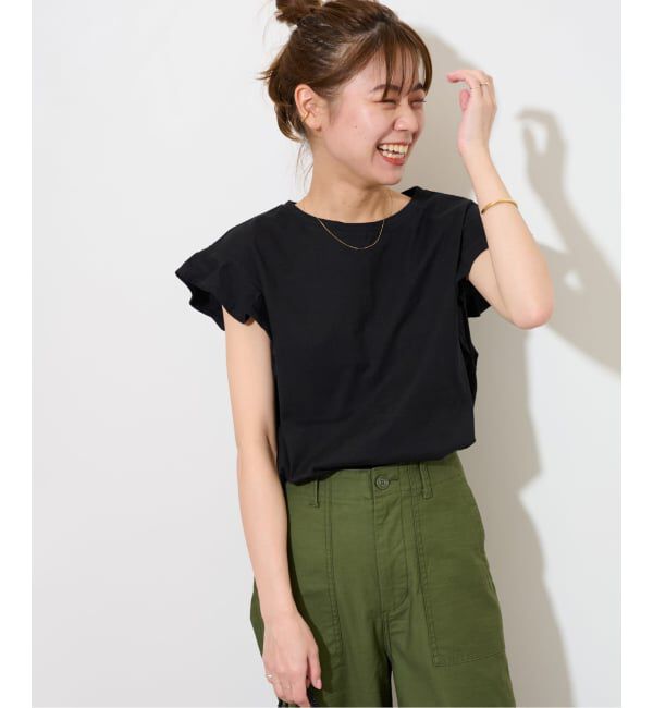 JOURNAL STANDARD relume「《WEB限定追加予約》フリルスリーブTシャツ」|Tシャツ・カットソー|
