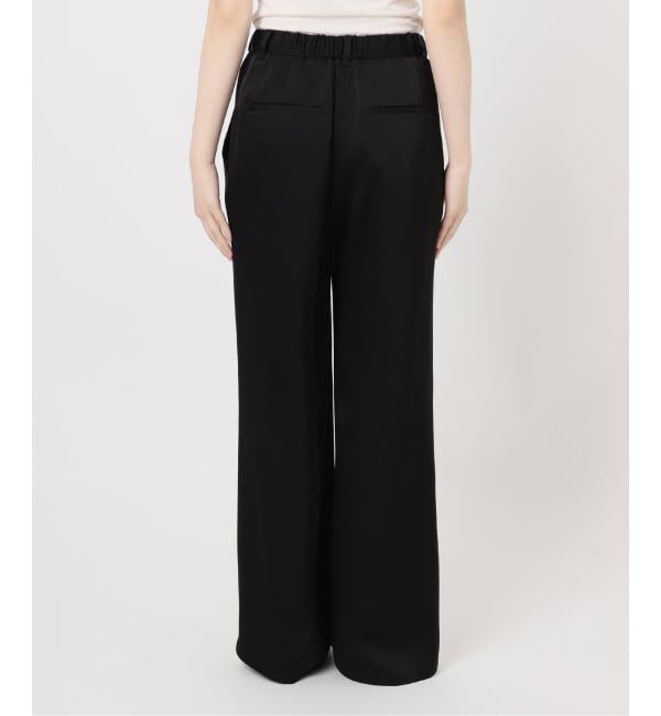 NOBLE「《セットアップ対応》ルナサテンナローフレアタックパンツ」|スラックス|