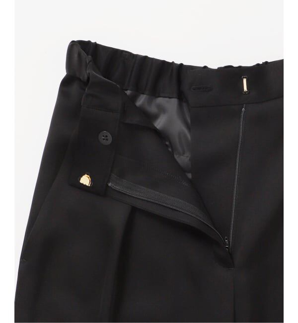 NOBLE「《セットアップ対応》ルナサテンナローフレアタックパンツ」|スラックス|