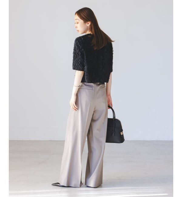 NOBLE「フェザーフリルハーフスリーブブラウス」|シャツ・ブラウス|