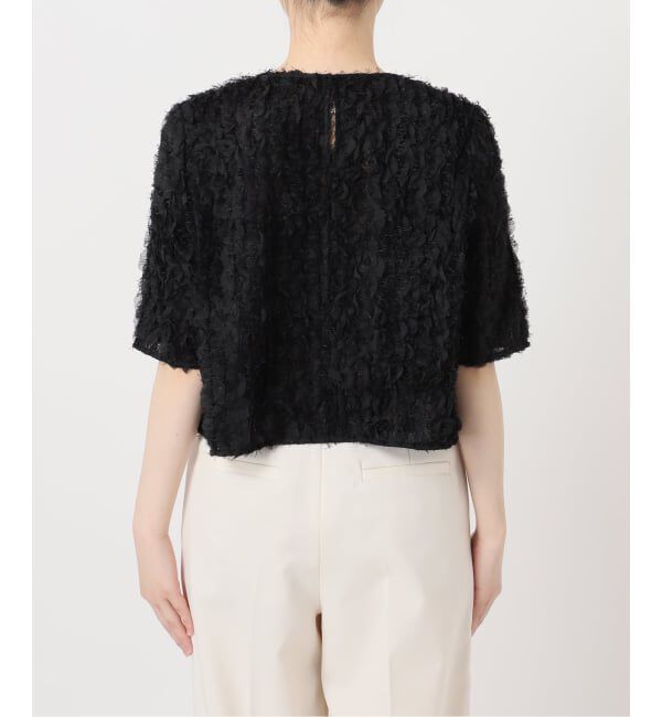 NOBLE「フェザーフリルハーフスリーブブラウス」|シャツ・ブラウス|