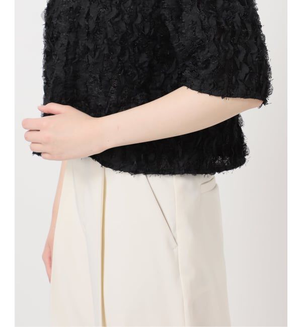 NOBLE「フェザーフリルハーフスリーブブラウス」|シャツ・ブラウス|