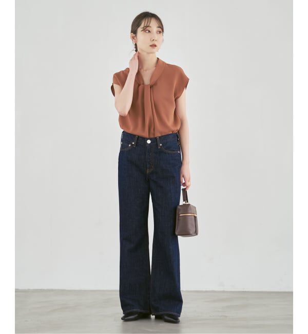 NOBLE「《追加予約》ボウタイライクノースリブラウス」|シャツ・ブラウス|