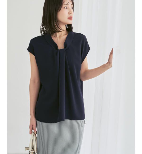 NOBLE「《追加予約》ボウタイライクノースリブラウス」|シャツ・ブラウス|