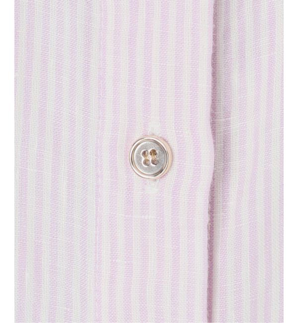 Spick and Span「《ゆったりサイズ》追加予約 80リネンカシュクール ビッグシャツ」|シャツ・ブラウス|