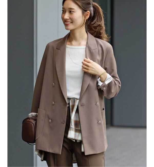 FRAMeWORK「≪追加≫TWRカルゼDBジャケット」|テーラードジャケット|ブラウン