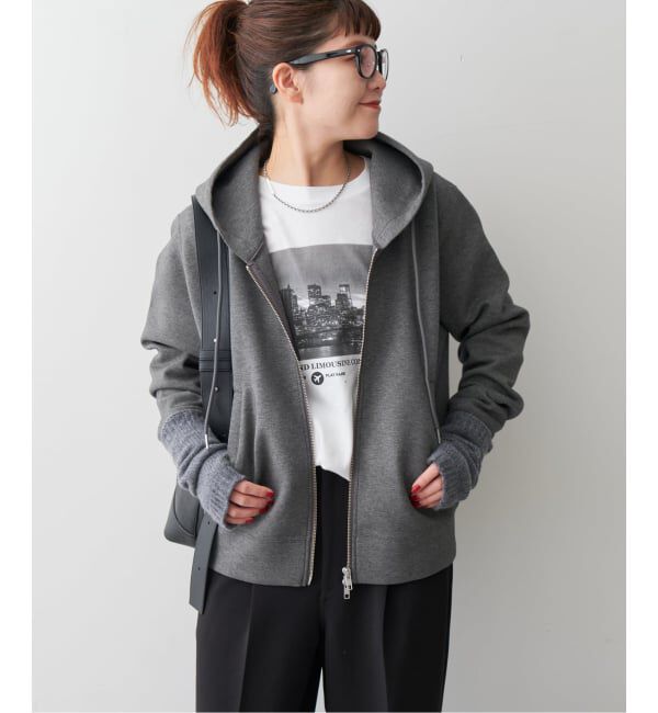 Spick and Span「《新色有り / 追加》ストレッチジップフードパーカー」|パーカー|