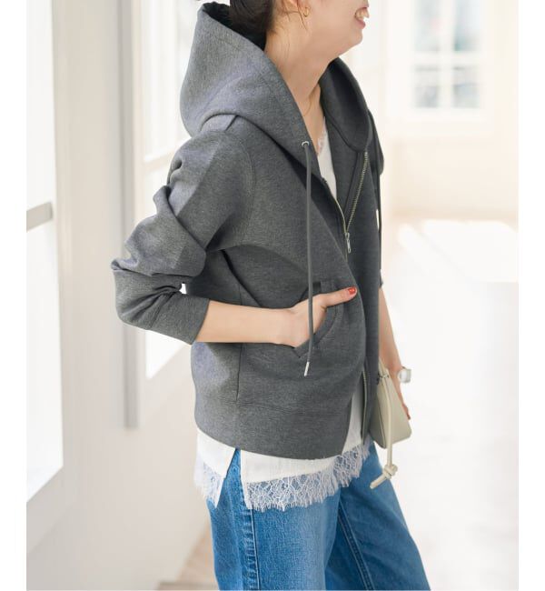 Spick and Span「《新色有り / 追加》ストレッチジップフードパーカー」|パーカー|