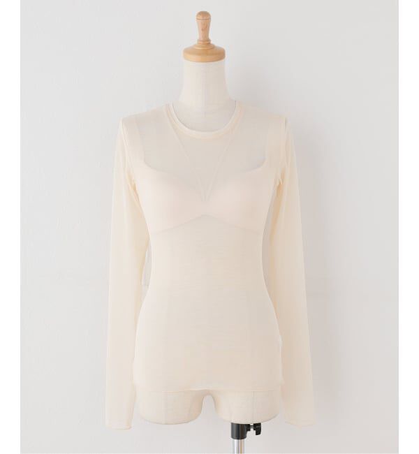 NOBLE「NICENICE MOMENT/ナイスナイスモーメント MESH LS SHELL」|インナー|ベージュ