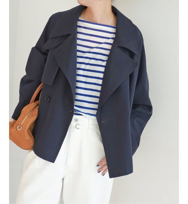 Spick and Span「《追加2》ソフトツイルショートトレンチコート」|トレンチコート|