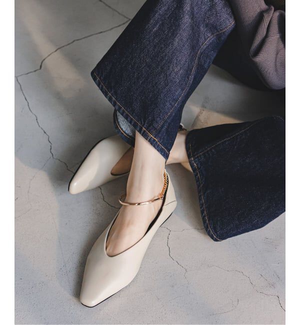 NOBLE「《追加予約・NOBLE別注》REMME/レメ アンクレットフラットシューズ」|その他|ナチュラル