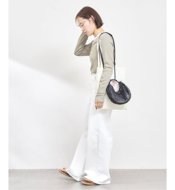 U by SPICK&SPAN「SOMETHING / サムシング LISA LACE UP WIDE」|デニム|