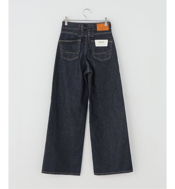 U by SPICK&SPAN「SOMETHING / サムシング LISA LACE UP WIDE」|デニム|