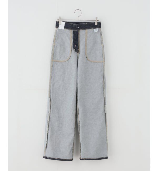 U by SPICK&SPAN「SOMETHING / サムシング LISA LACE UP WIDE」|デニム|