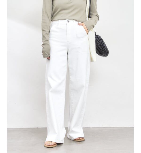 U by SPICK&SPAN「SOMETHING / サムシング LISA LACE UP WIDE」|デニム|