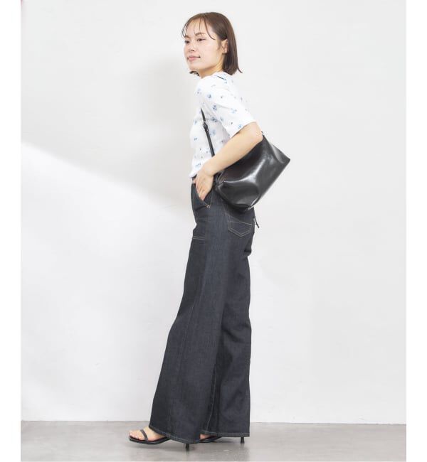 U by SPICK&SPAN「SOMETHING / サムシング LISA LACE UP WIDE」|デニム|