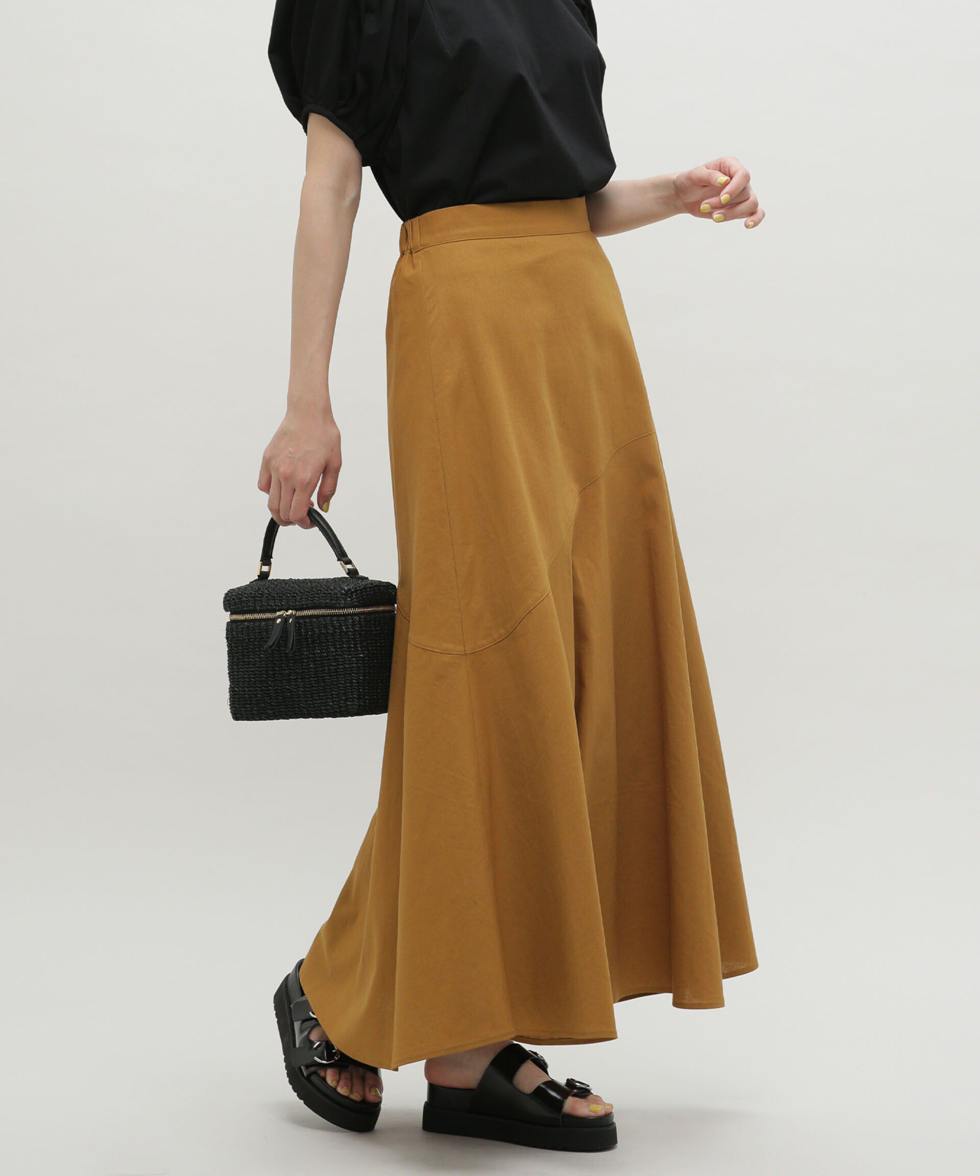 nano･universe「LB.03/リネンブレンドフレアーマキシスカート」|スカート|