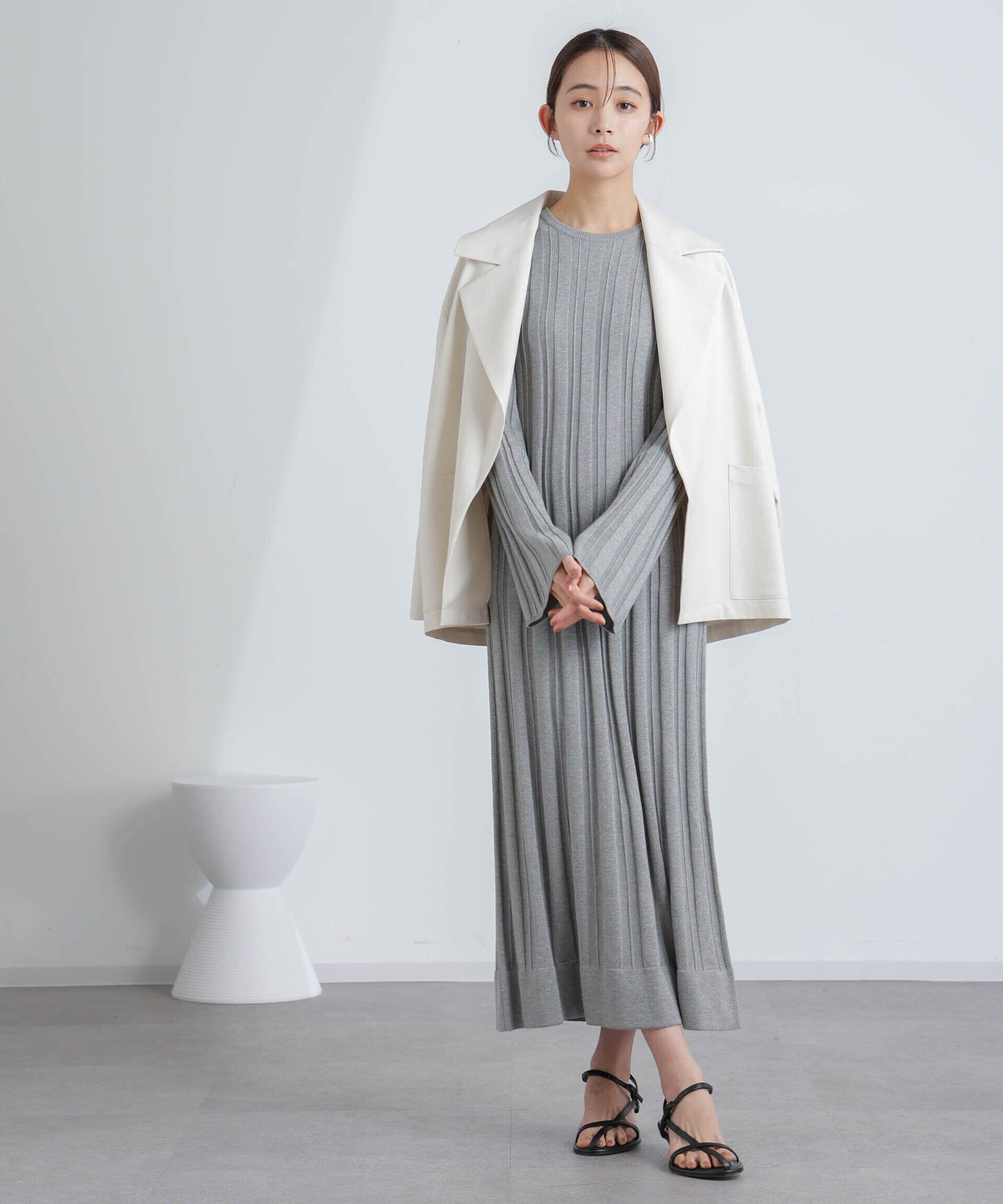 nano･universe「ワイドリブラメニットワンピース」|ワンピース|