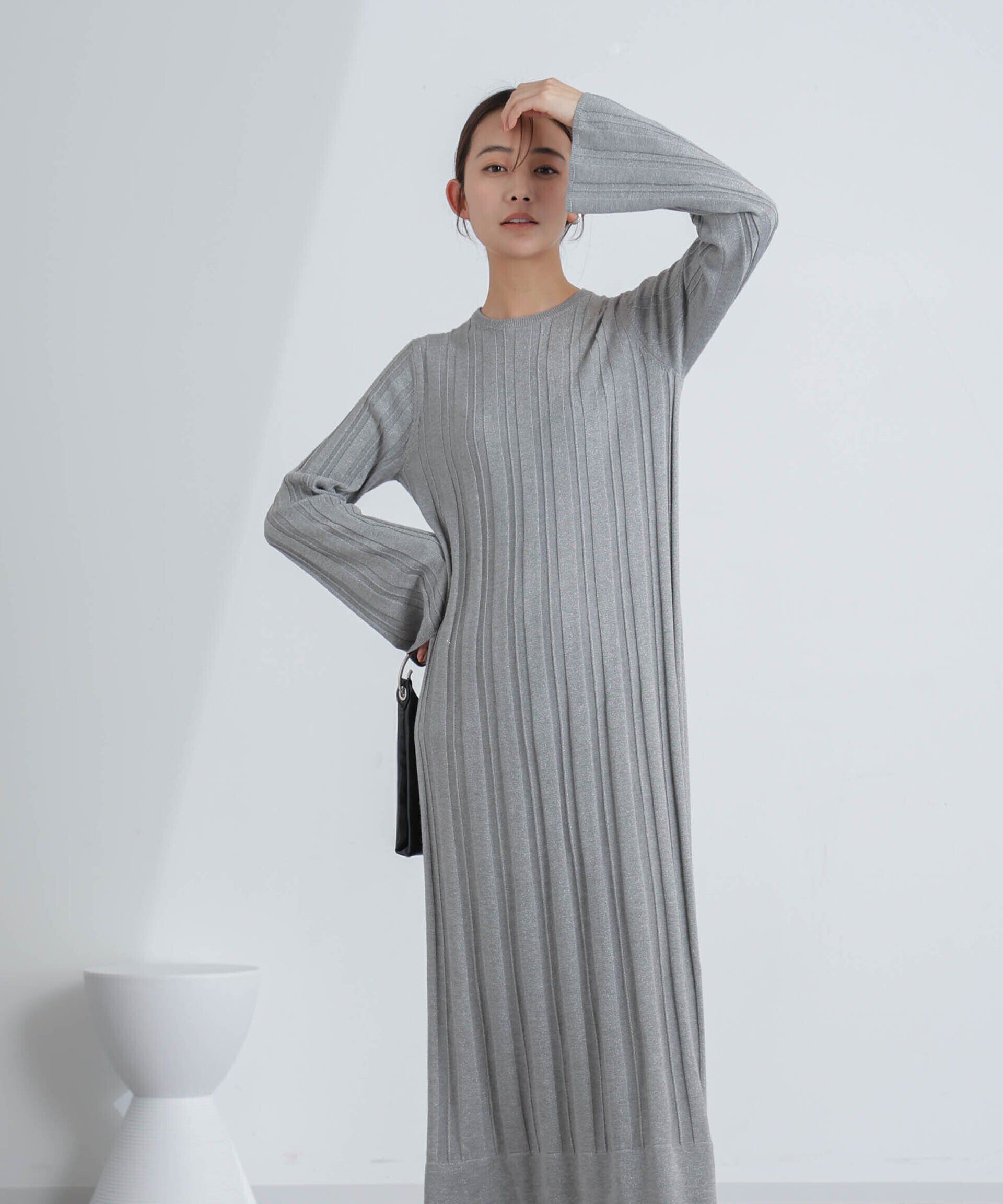 nano･universe「ワイドリブラメニットワンピース」|ワンピース|