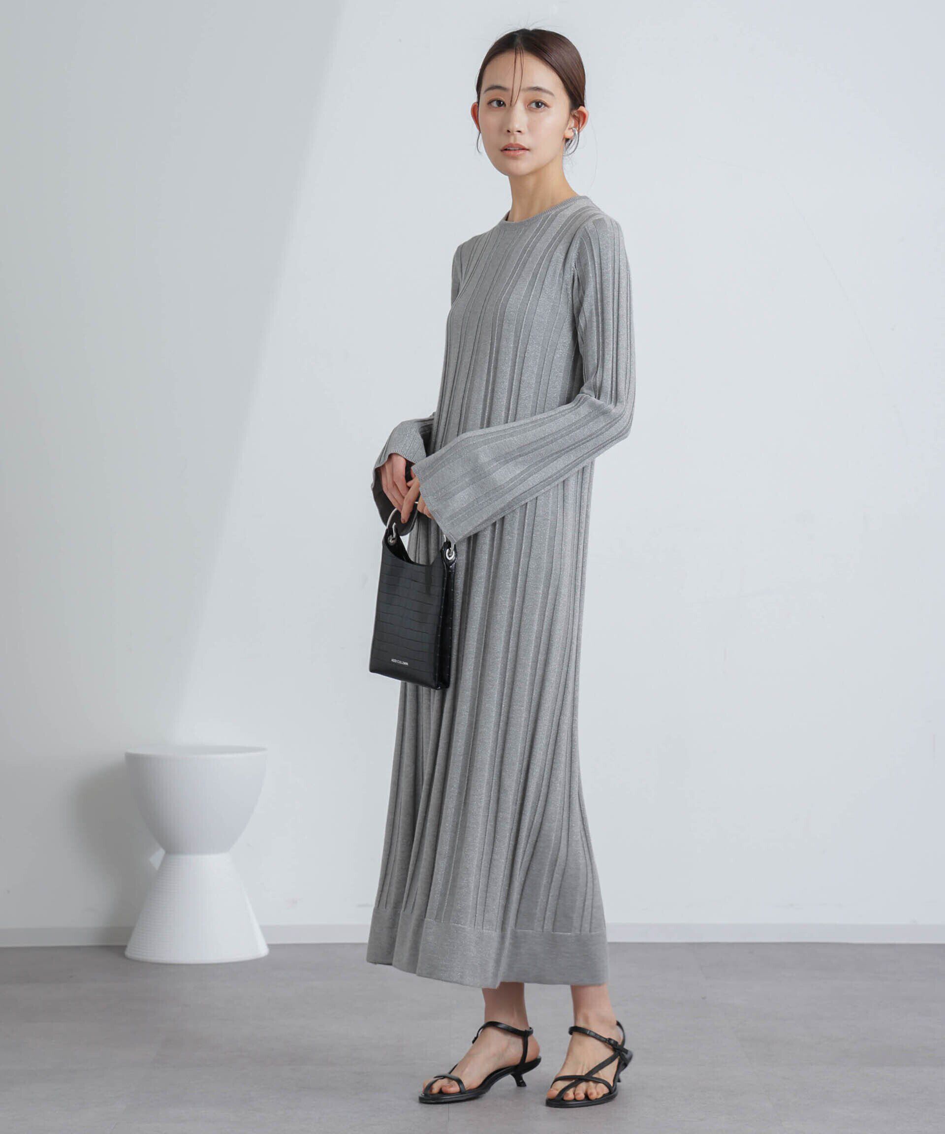 nano･universe「ワイドリブラメニットワンピース」|ワンピース|