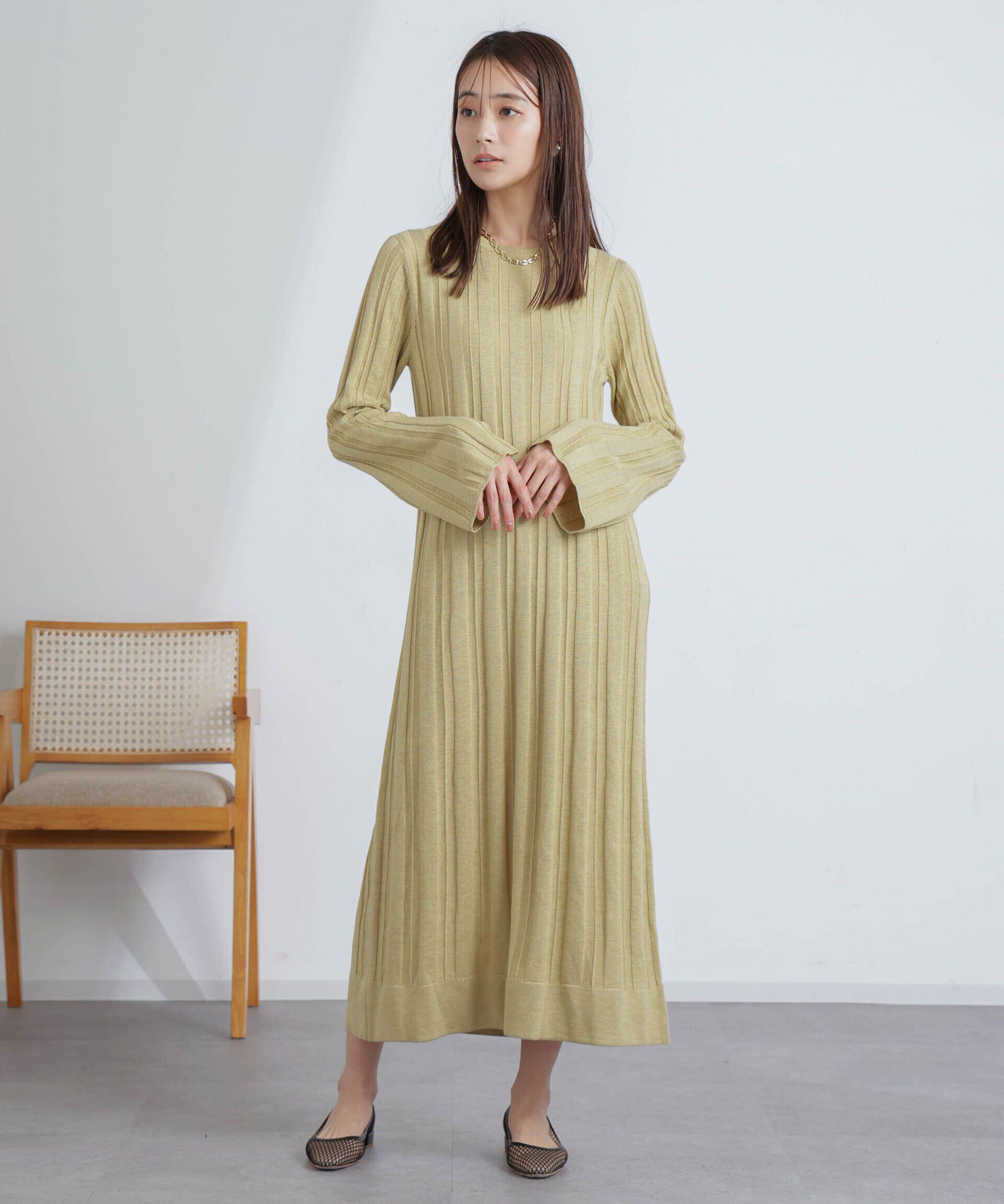 nano･universe「ワイドリブラメニットワンピース」|ワンピース|